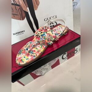 NWT  Circus by Sam Edelman Girls Multicolor Floral Print Slingback Sandals